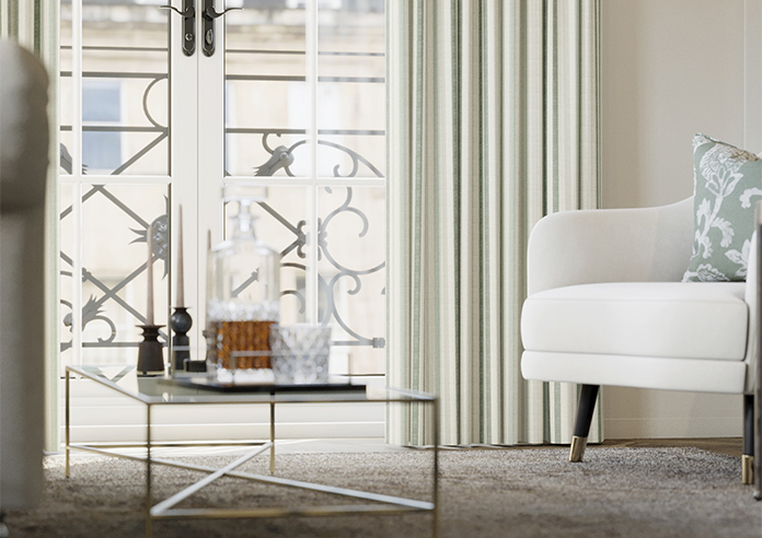 Emily Bond Cornish Stripe, Fern - Made to Measure Curtains - Image 5